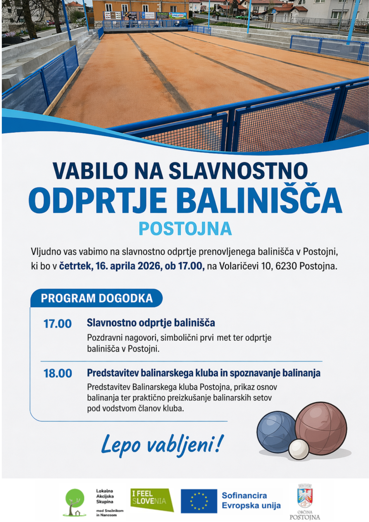 balinišče vabilo